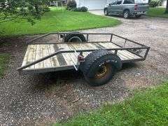 2 Wheel Trailer, 5’ x 9’, Tilt Bed, 5 Bolt Hubs, Lights, Lifetime License (No Title)