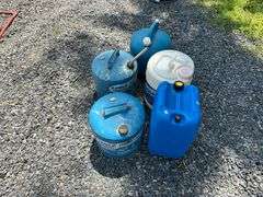 5 Misc Size Kerosene Containers, Buying All for One Money