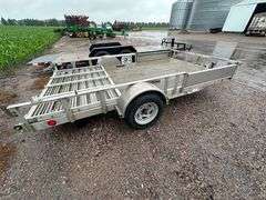 Trophy 14’ Single Axle Aluminum Trailer with Ramp, Lifetime License (No Title)
