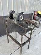 Tradesman 8275 8” Bench Grinder, 3/4 HP, on Steel Stand, was used to grind carbides for skis