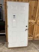 36” Metal Door, with Casing, Knob, RH Swing, *door is used