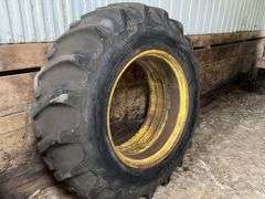 (2) Coop AgriFab Master 20.8-38 Tires, on double bevel rims