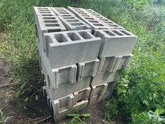 Stack of 50 Cement Blocks, 16” Long, 7.5” x 7.5” (1), Buying All for One Money