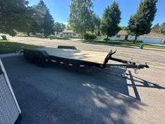 2025 PJ Model C5182 Trailer, 18’ Long, 6’11” Inside Wheel Wells, Comes with Ramps, Brakes, and LED L