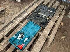 John Deere Grease Gun (Might Need Battery or Charger), Makita Drill and Charger, Battery is Good
