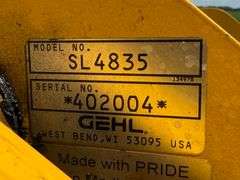 Gehl 4835 SXT Turbo Skid Loader, 985 Hours, Radio, Heat, Auxiliary Hydraulics, Quick Attach, New Buc