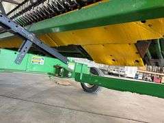 2001 John Deere 925F 25’ Flexhead with Unverferth Head Trailer, Full Finger Reel, SN: H00925F691586.