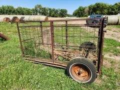 Pull Type Calf Cart, Load from Back or Side, Needs New Floor. This Item is Located in South Dakota, 