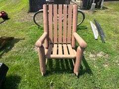 Wooden Log Rocking Chair