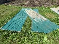 (11) New Sheets of Metal, 12’, Green, Buying All for One Money