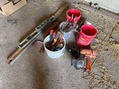 Levels, Screw Drivers, Wrenches, Nail Gun, Nails, Hammers