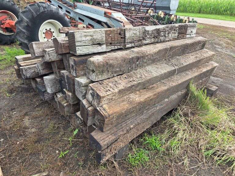 Large Stack of RR ties, Approx 8’6” Long, Approx 40 Total, Buying All for One Money