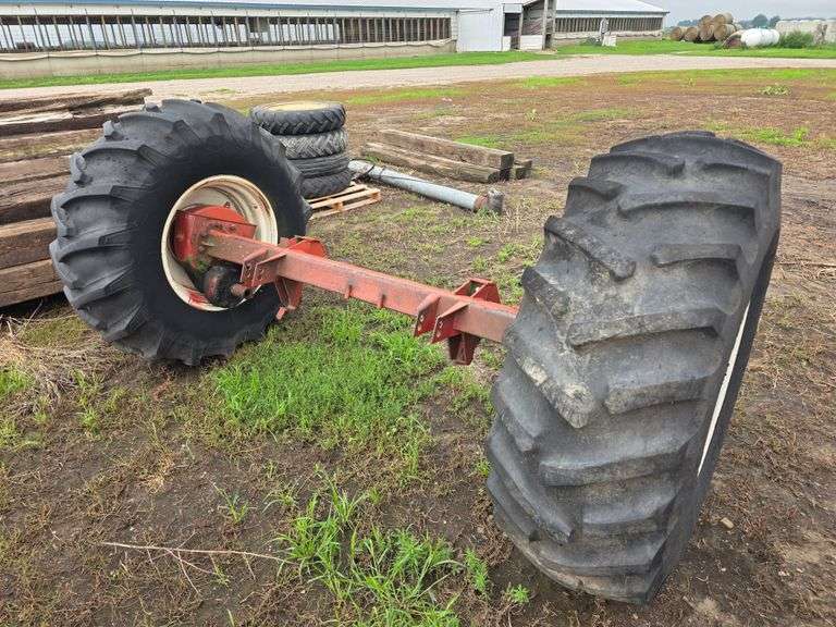 Axle with (2) 18.4-26 Tires on 8 Bolt Rims, Buying All for One Money