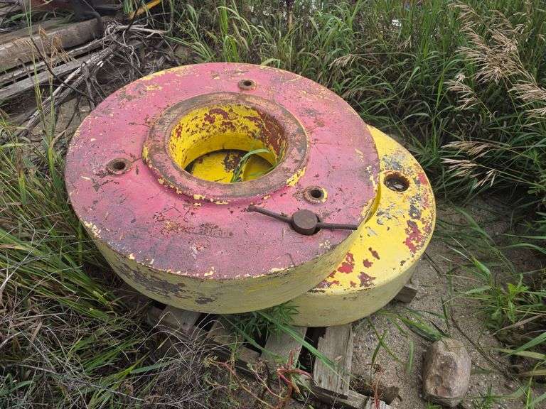 (2) Pair of Wheel Weights, Believed to Have Come off a Oliver Tractor, But Unsure