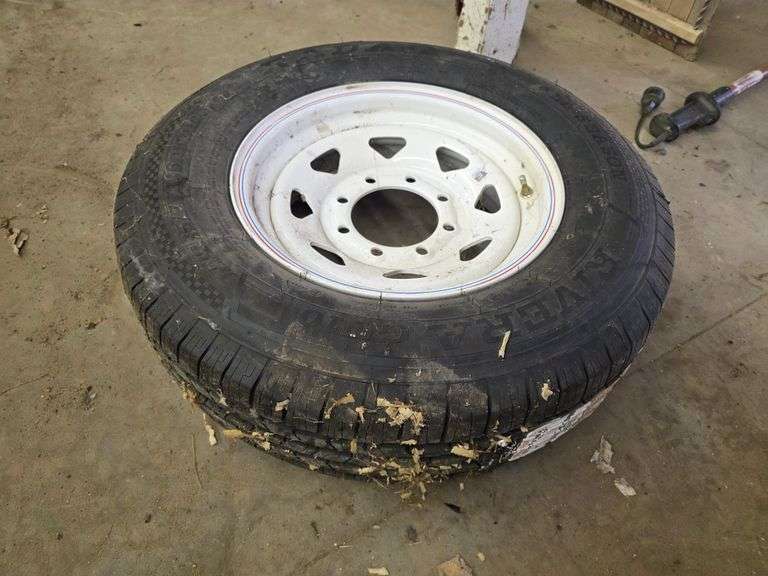 LT225/75R16 Tire on 7 Bolt Rim, NEW