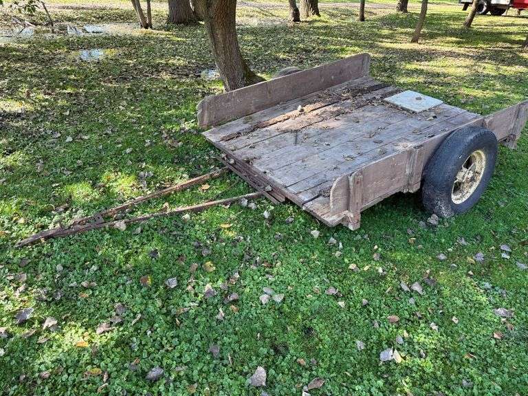 Home Made 2 Wheeled Trailer, Tilt Bed, No Title, 8’x6’3”, 16” tires