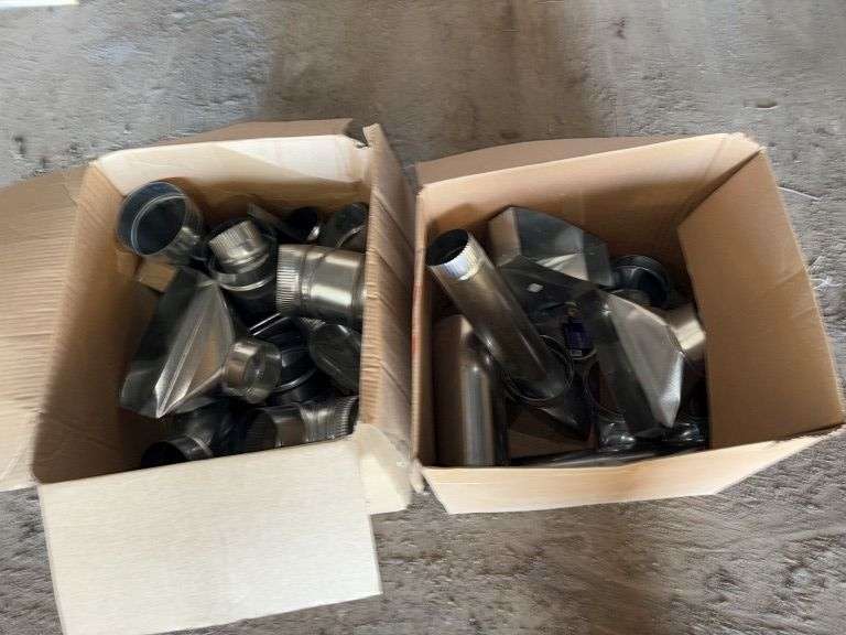(2) boxes of Floor Vent parts and piping , Buying All for One Money
