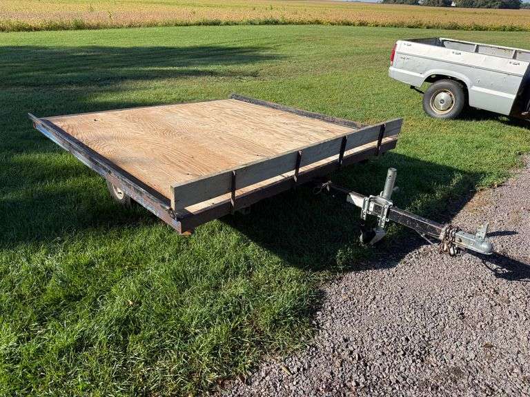 Tilt Bed Snowmobile Trailer, 8’x8’, No title