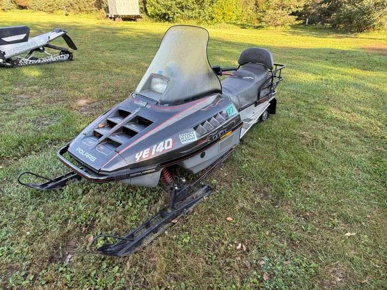 1990 Polaris Indy Trail Deluxe 2 Up Snowmobile, 5,944 Miles, Electric Start and Reverse, Runs Good a
