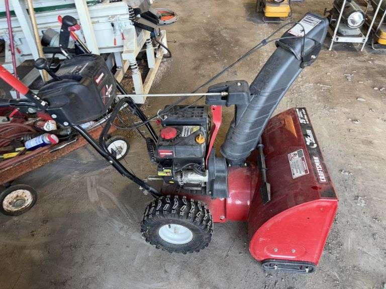 Craftsman 26” Walk Behind Snow Blower, Electric Start, EZ Steer, needs carb job, has stale gas