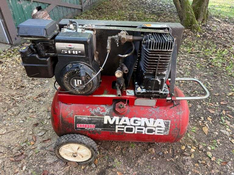 Magna Force Air Compressor with Gas Engine, In Working Condition,