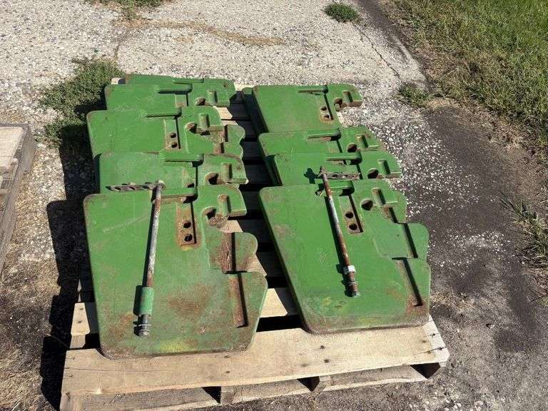 (10) John Deere Front Suitcase Weights, off of 55 Series