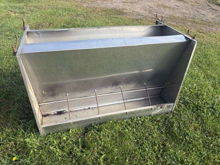 Stainless Steel Pig Feeder, Double Sided, 50”