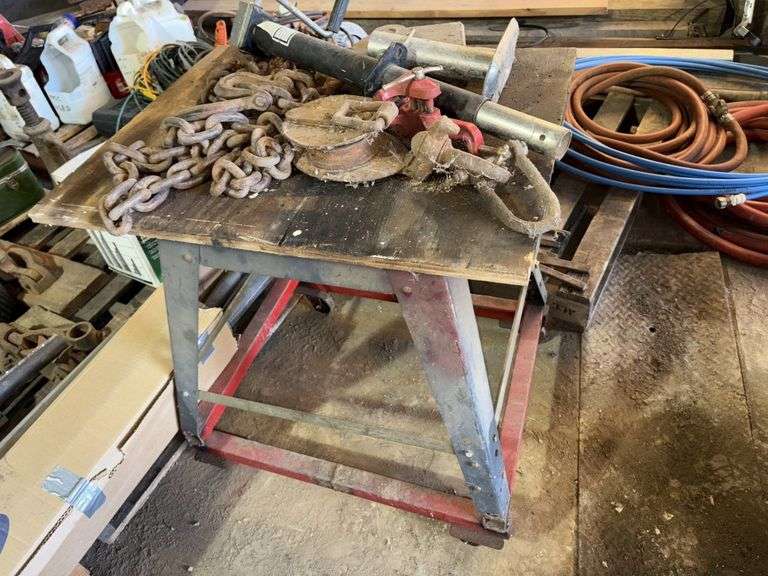 Roller Table, with Large Log Chain, and more, Buying All for One Money