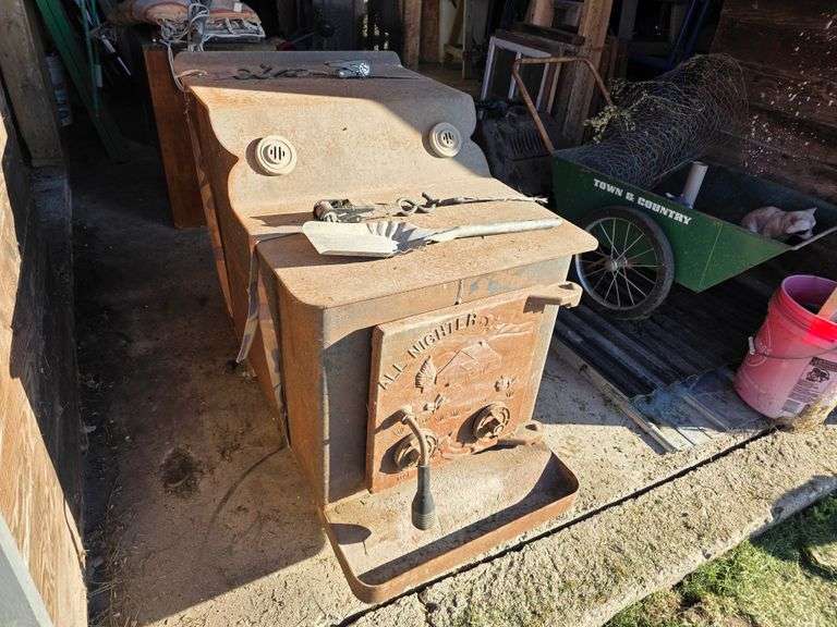 All Nighter Wood Stove, Brick Lined, Model: BIG S