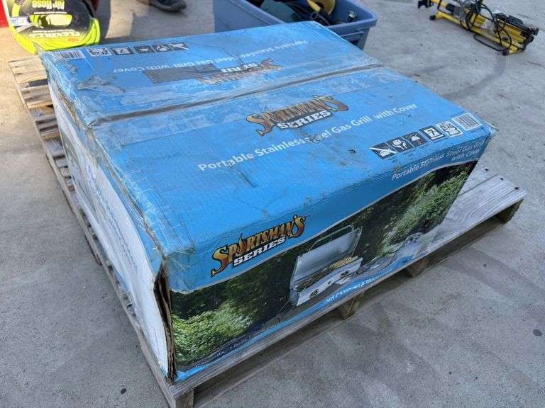 Sportsman Series Portable SS Gas Grill, with Cover, NIB; Construction Heater, LP