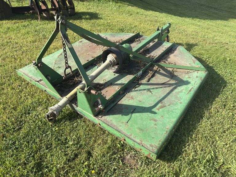 John Deere 603 6’ Rotary Brush Mower, 3Pt, 540 PTO, Rear Gauge Wheel