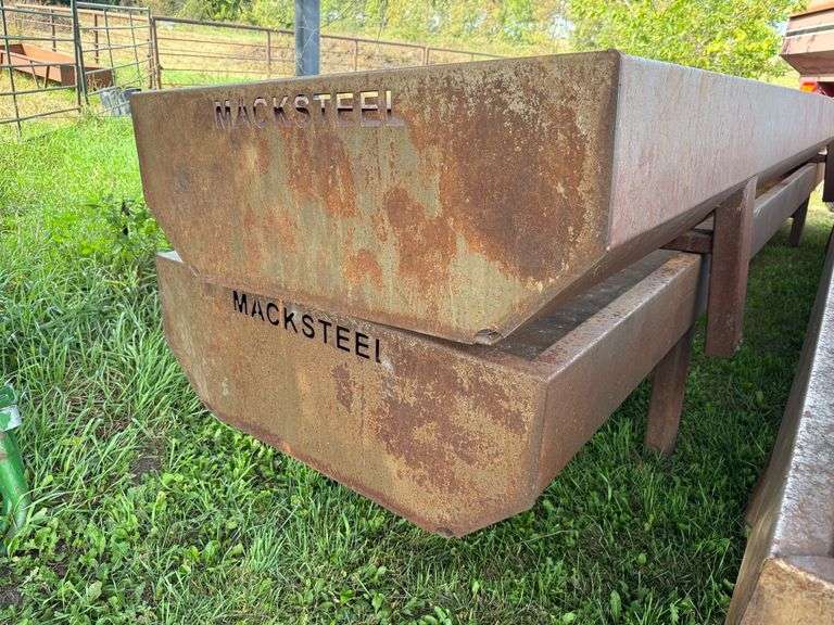 (2) MackSteel Feed Bunks, 20’ Long, 43” Wide, 29” Tall, 15” Deep