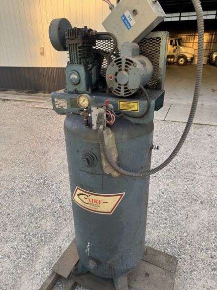 Upright Air Compressor, 240V, worked when removed but likely needs a new pressure switch