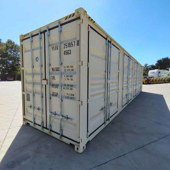 2025 40ft. High Cube Shipping Container w/ 1 End Door & 4 Side Doors (Est. Retail Value ($12,000) (One Trip)
