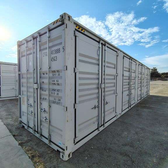 2025 40ft. High Cube Shipping Container w/ 1 End Door & 4 Side Doors (Est. Retail Value ($12,000) (O