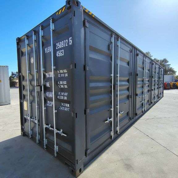 2025 40ft. High Cube Mouse Proof Container w/ 1 End Door & 4 Side Doors (Est. Retail Value ($12,000)