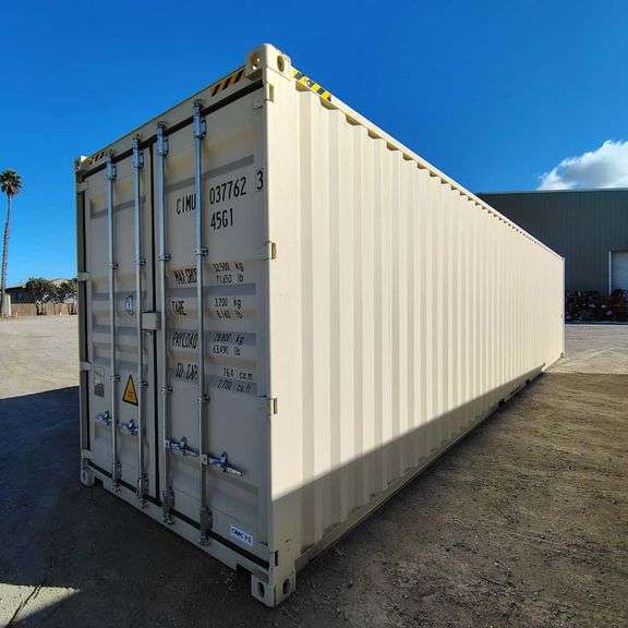 40' High Cube Shipping Container w/ 1 End Door (One Trip)