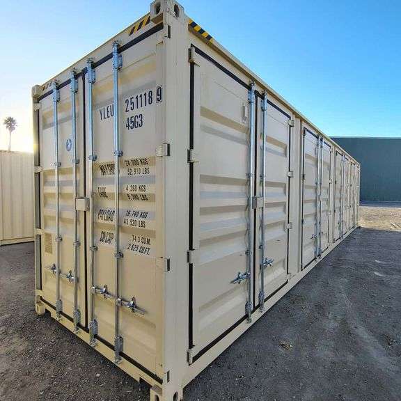 2025 40ft. High Cube Shipping Container w/ 1 End Door & 4 Side Doors (Est. Retail Value ($12,000) (One Trip)