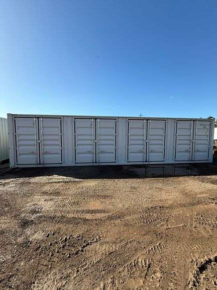 2025 40ft. High Cube Mouse Proof Container w/ 1 End Door & 4 Side Doors (Est. Retail Value ($12,000)