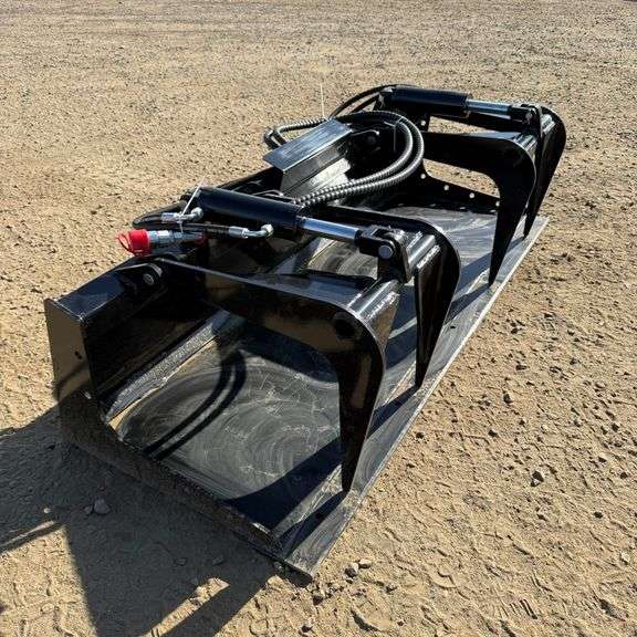 Skid-Steer 72in Hydraulic Grapple Bucket (New/Unused)
