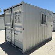 12ft Office Shipping Container w/ Man Door, End Door, Window (New/Unused)