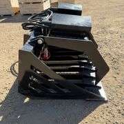 Skid-Steer 72in Hydraulic Skeleton Grapple Bucket (New/Unused)