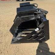 Skid-Steer 72in Hydraulic Skeleton Grapple Bucket (New/Unused)