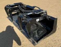Skid-Steer 72in Hydraulic Grapple Bucket (New/Unused)