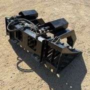 Skid-Steer 72in Hydraulic Skeleton Grapple Bucket (New/Unused)