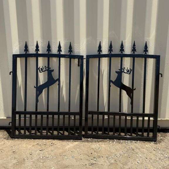 6Ft. Bi-Parting Wrought Iron Gate (New/Unused) Galvanized + Powder Coated