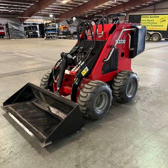 2025 SL323C Mini Skid Steer Loader (New/Unused) (Est. Retail Value $18,800). Includes Bucket and accepts multiple attachments