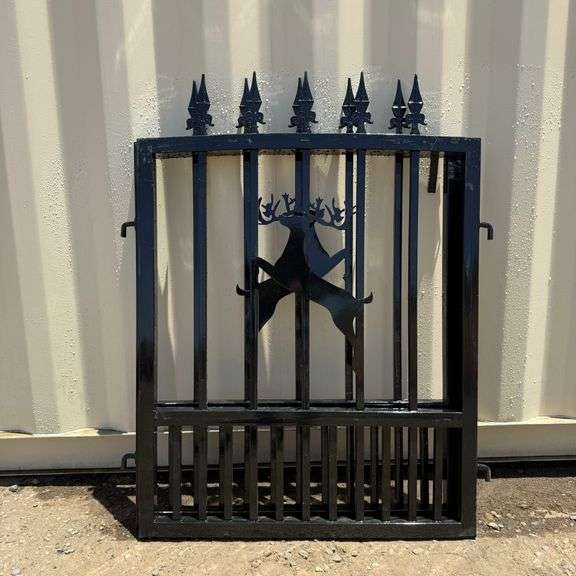 6Ft. Bi-Parting Wrought Iron Gate (New/Unused) Galvanized + Powder Coated