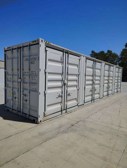 2025 40ft. High Cube Mouse Proof Container w/ 1 End Door & 4 Side Doors (Est. Retail Value ($12,000)