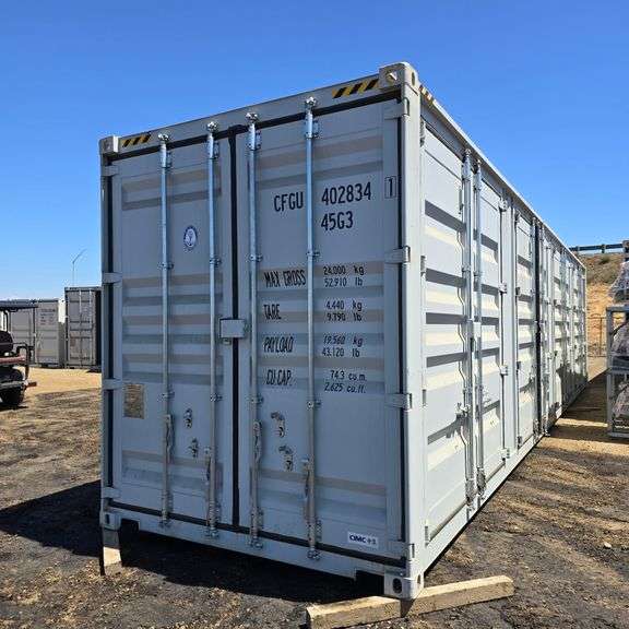 2025 40ft. High Cube Mouse Proof Container w/ 1 End Door & 4 Side Doors (Est. Retail Value ($12,000)
